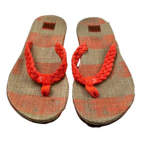Roxy orange beach flip flops sandals